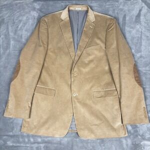 Saddlebred Heritage Corduroy Blazer Tan‎ Elbow Patches Mens 42L